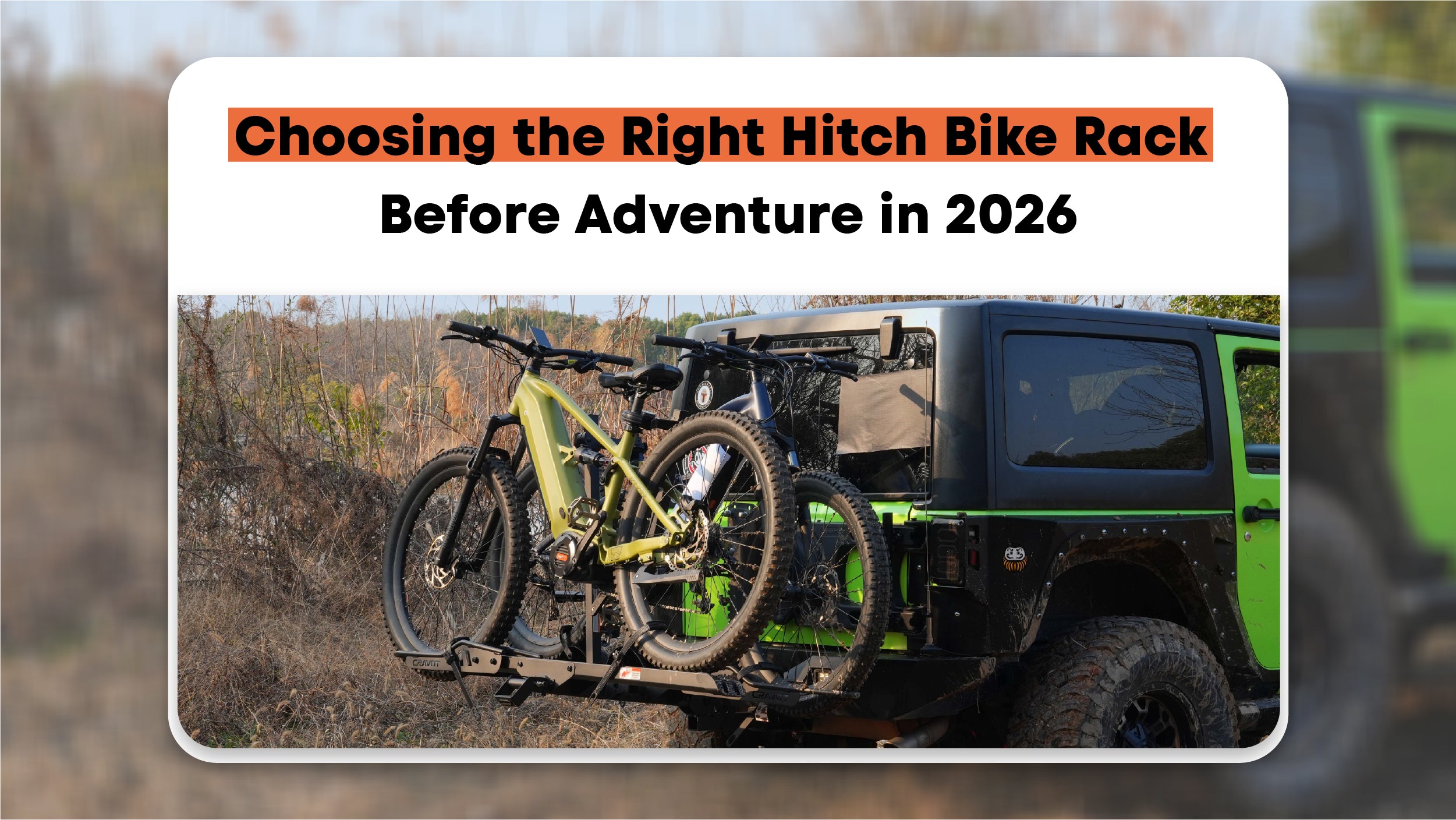 Choosing the Right Hitch Bike Carrier Before Adventure in 2026