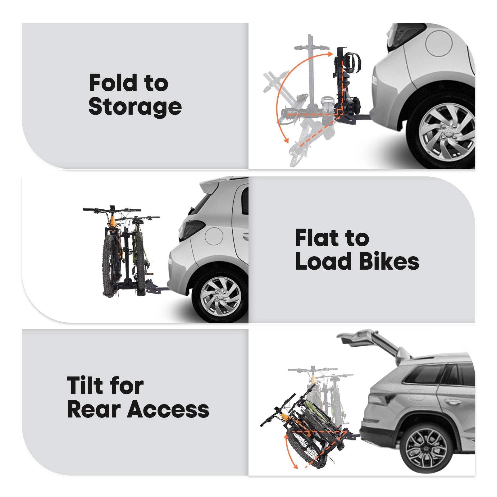 CRAVOT CyberRack S2 Hitch Bike Rack, 2’’ Receiver, 300 LBS Capacity