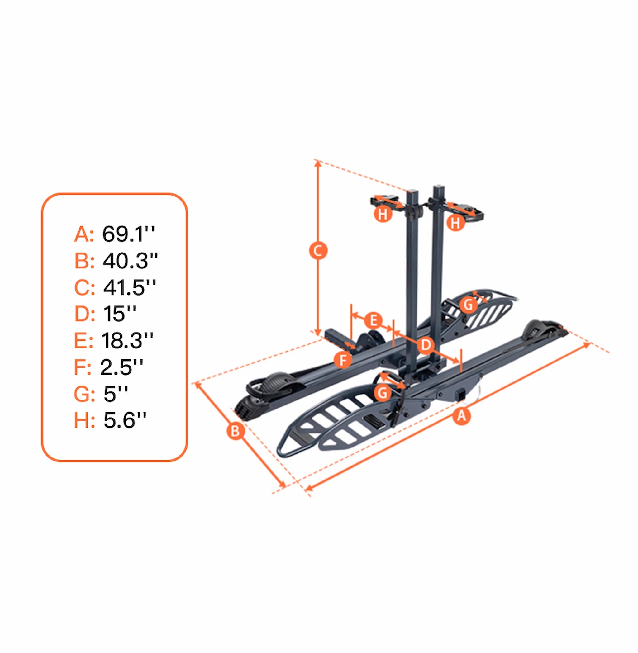 Cravot CyberRack E2 Bike Rack size