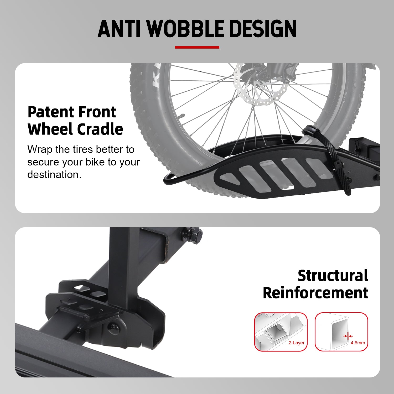 Sole R Hitch Mount Fat Tire E-Bike Rack