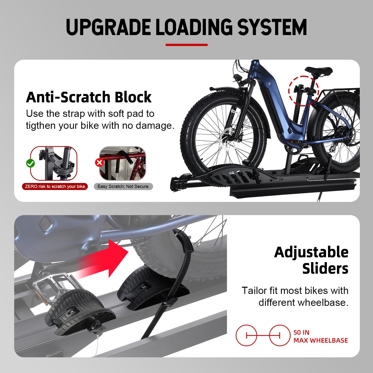 MATE R Hitch Mount Fat Tire E-Bike Rack
