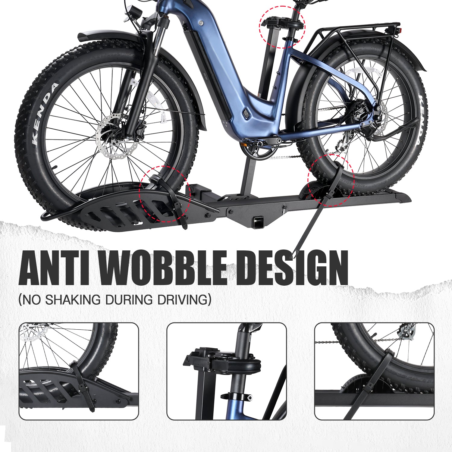 Sole R Hitch Mount Fat Tire E-Bike Rack