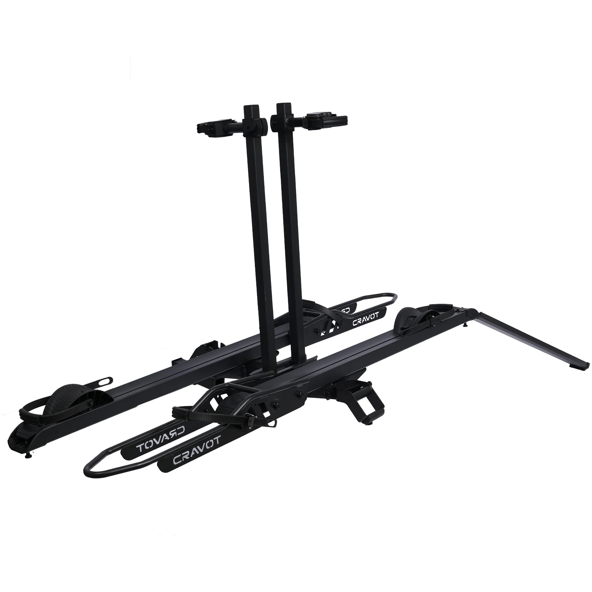 CRAVOT CyberRack E2 PLUS Built-in Ramp Hitch Bike Rack, 2’’ Receiver, 200 LBS Capacity