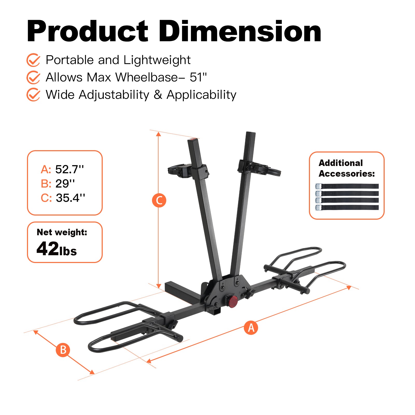 MagRack F2 Light Weight Foldable Hitch Bike Rack | Canada