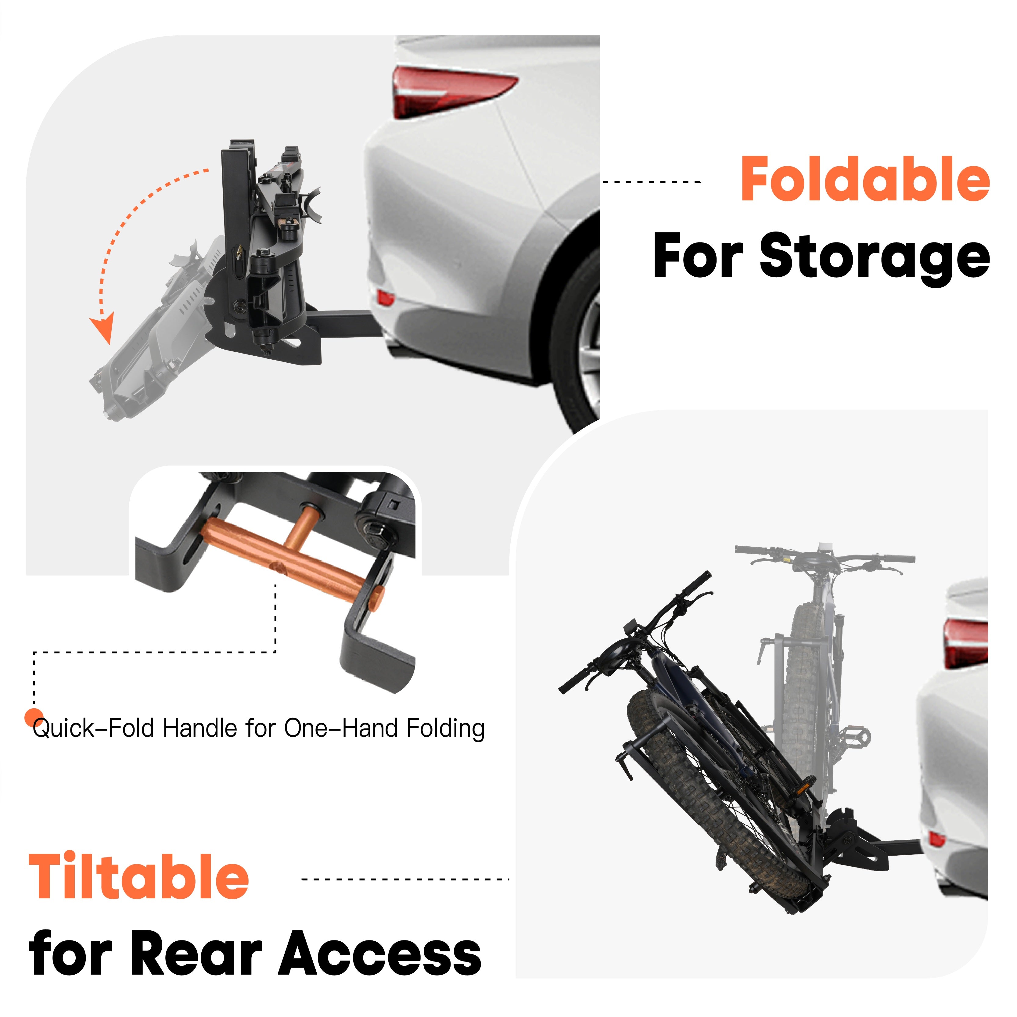 CRAVOT MagRack X1 Foldable Single-Bike Hitch Bike Rack