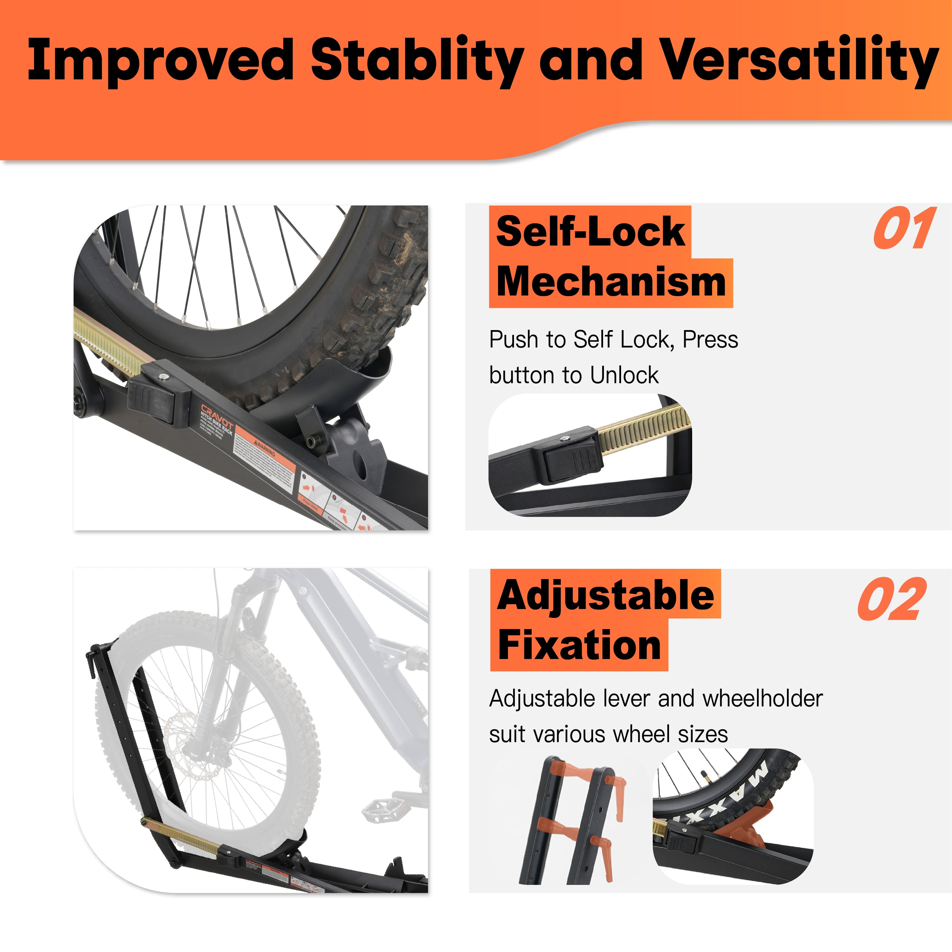 CRAVOT MagRack X1 Foldable Single-Bike Hitch Bike Rack