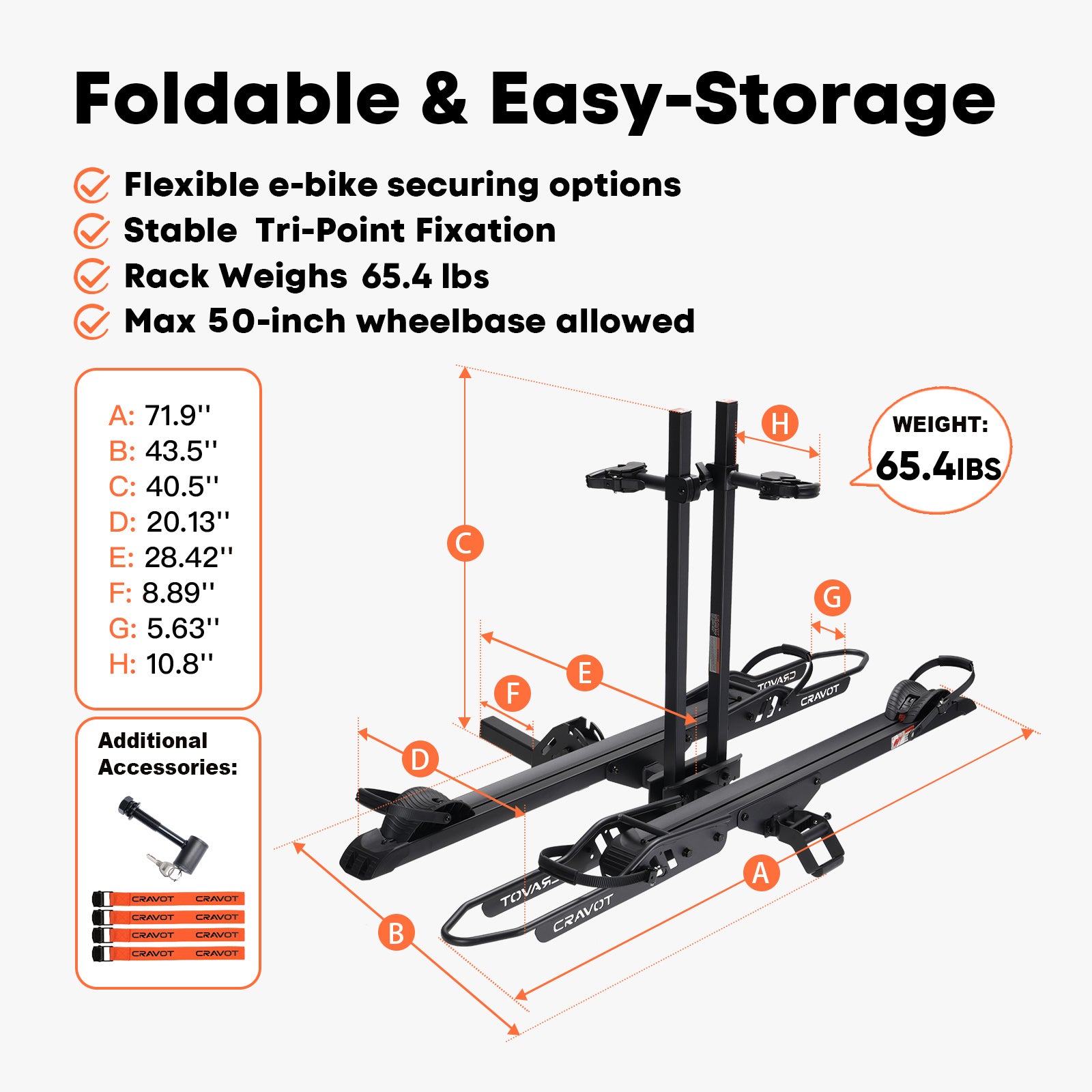 CRAVOT CyberRack E2 PLUS Hitch Bike Rack | Canada