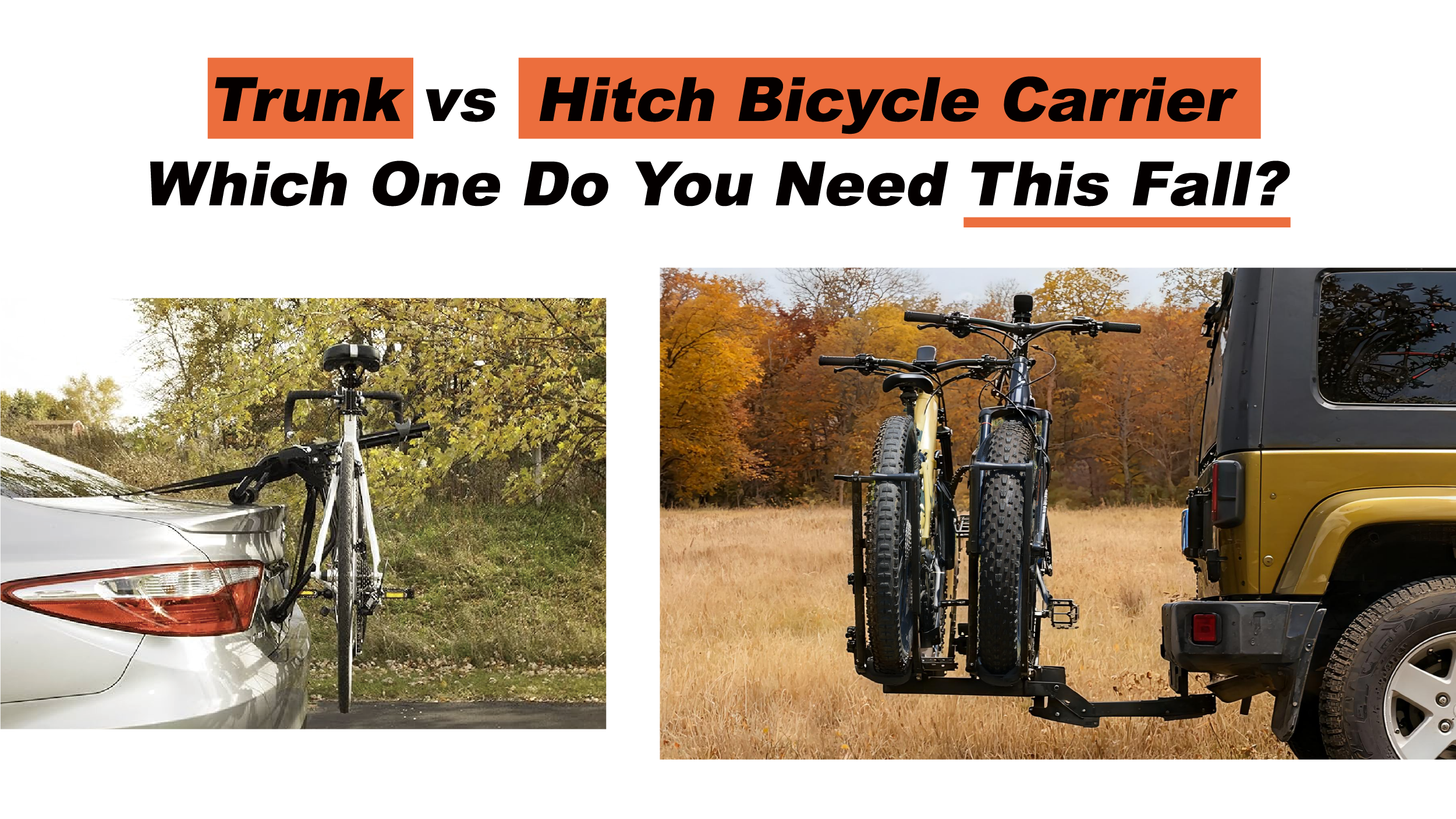 Trunk vs Hitch Bicycle Carrier: Which One Do You Need This Fall?
