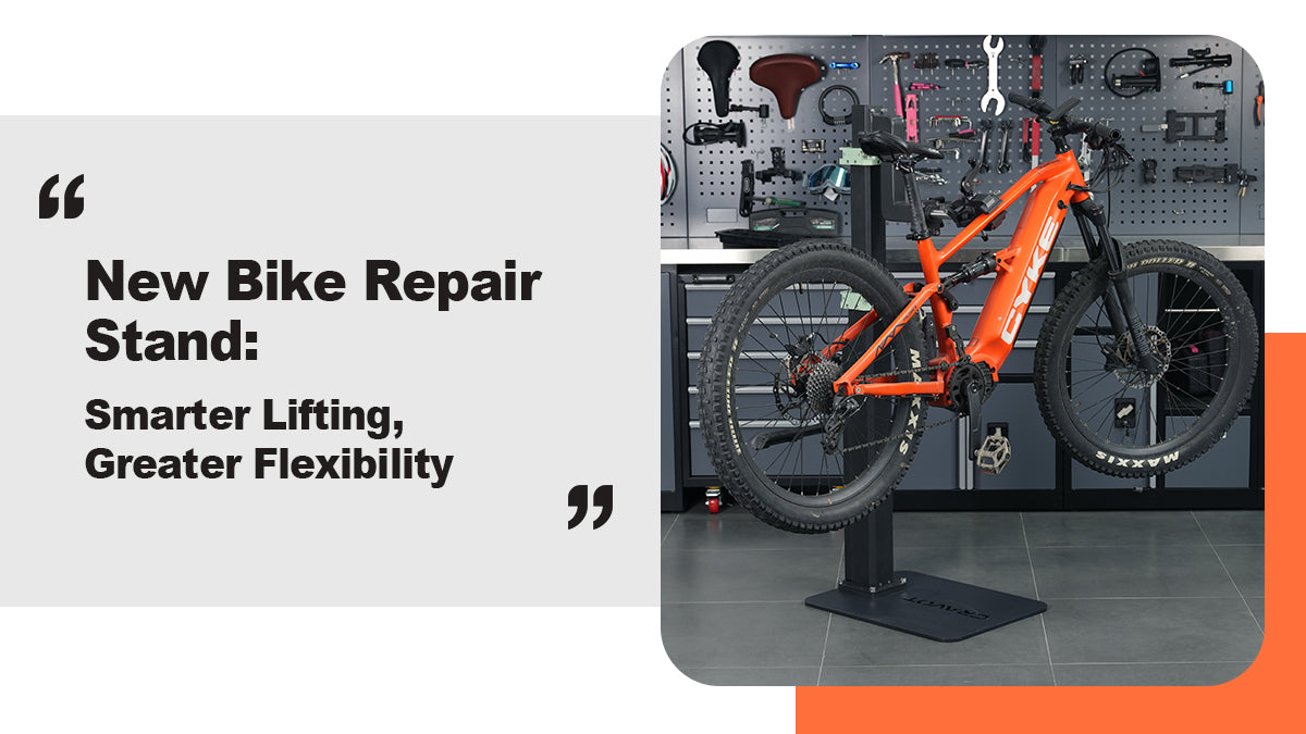 New Bike Repair Stand: Smarter Lifting, Greater Flexibility  Ebike Rack Setup