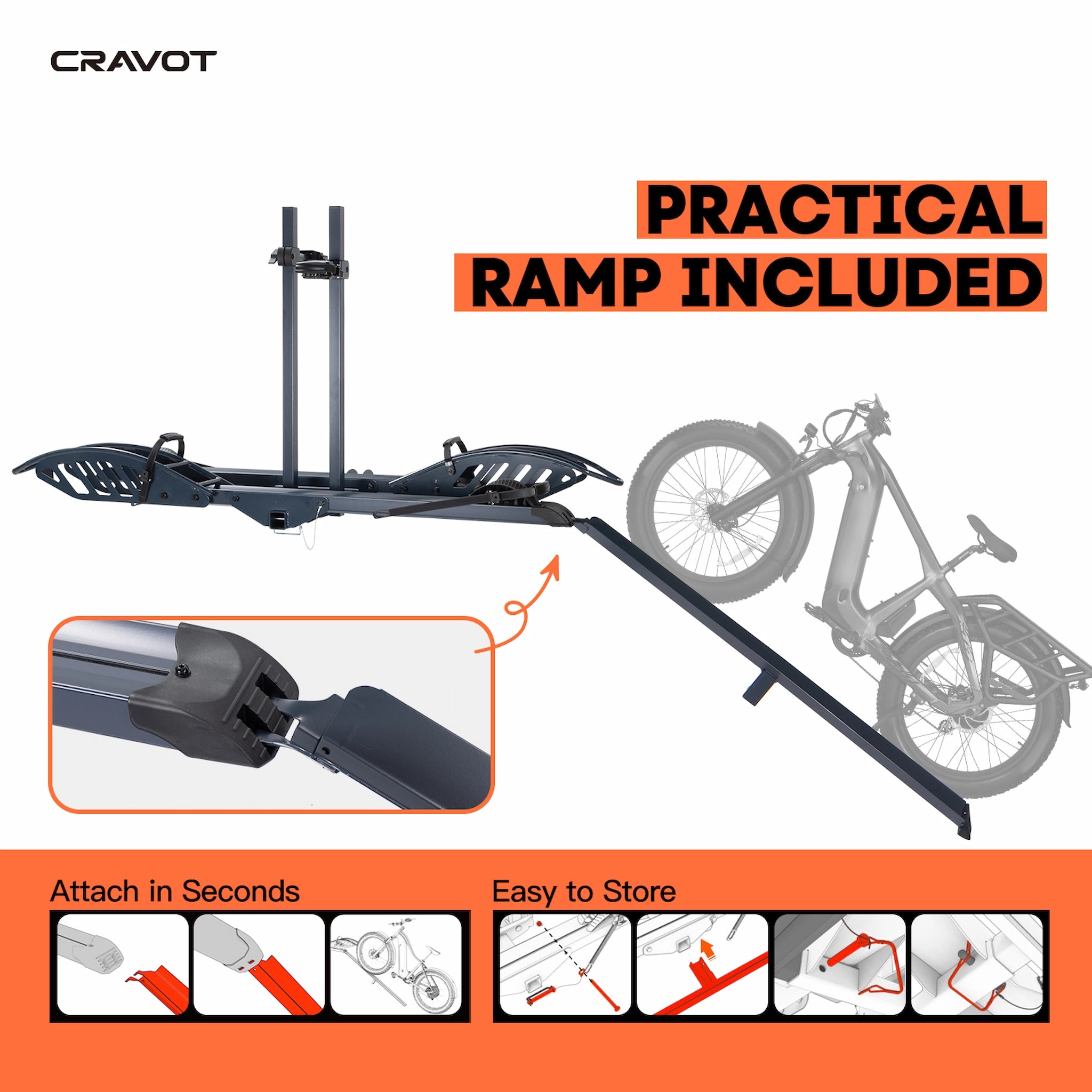 Cravot CyberRack E2 Bike Rack with ramp