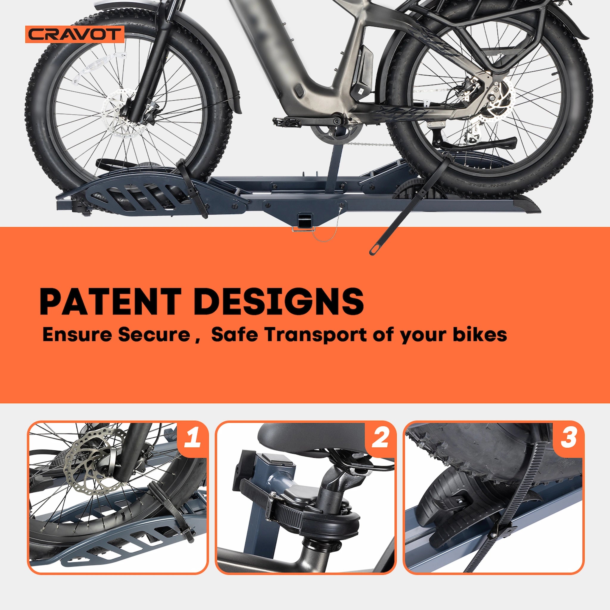 Cravot CyberRack E2 Bike Rack patent
