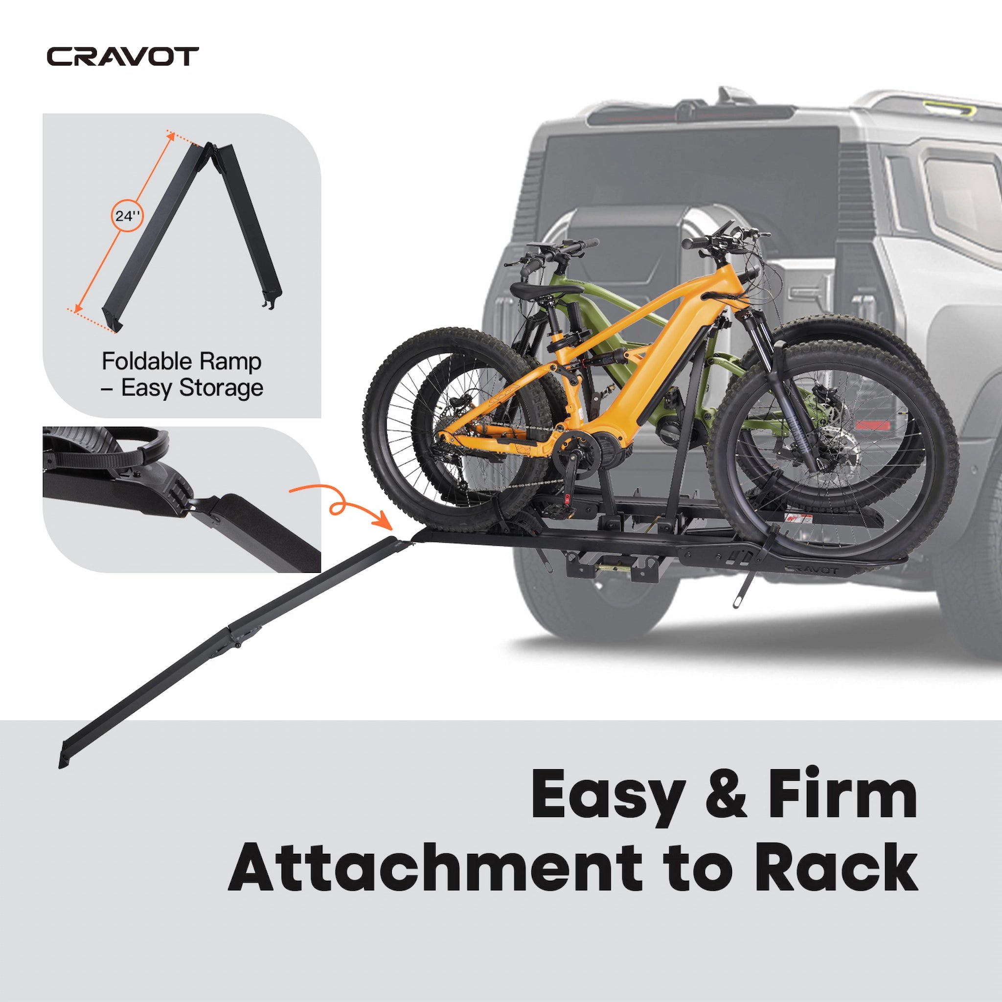 S2 Hitch Bike Rack with loading ramp