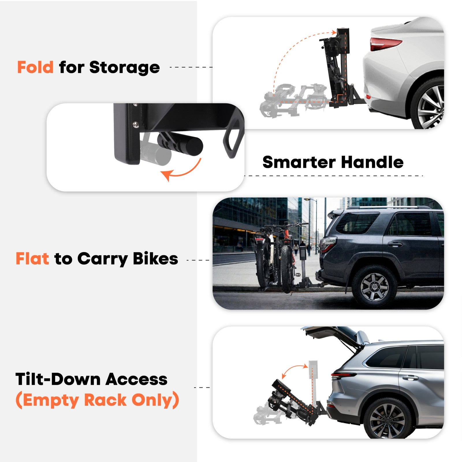 CRAVOT CyberRack E2 Electric Hitch Bike Rack, 2’’ Receiver, 200 LBS Capacity
