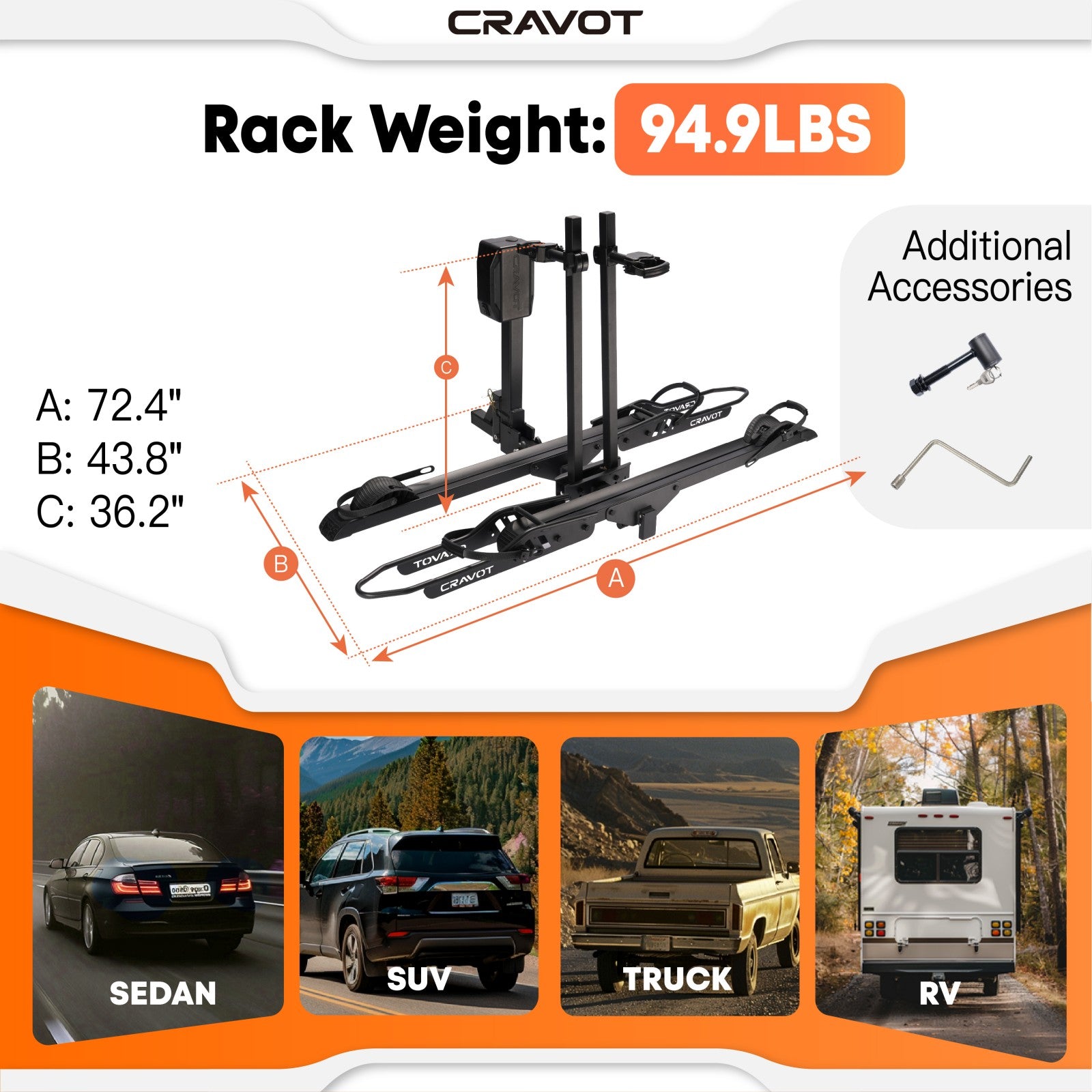 Cyber Rack CyberRack E2 Electric Hitch Rack for E-Bikes | CRAVOT