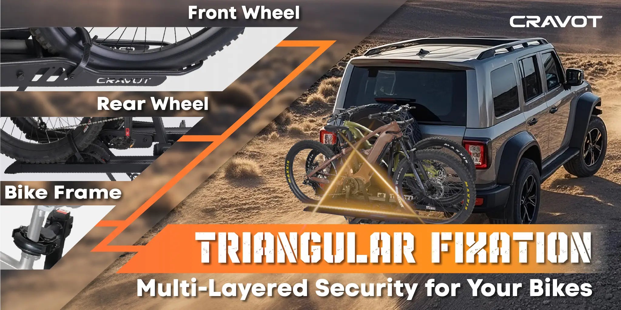 S2 Hitch Bike Rack with max stability