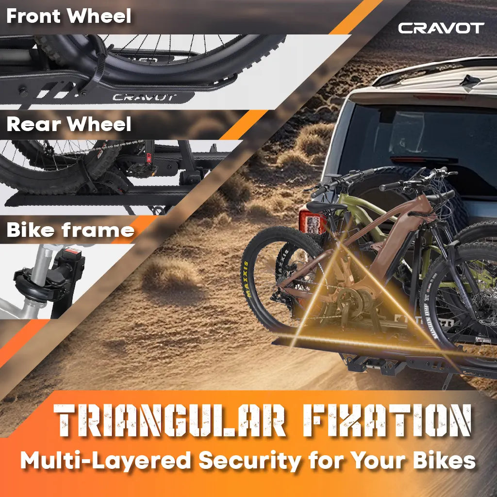 S2 Hitch Bike Rack with max stability