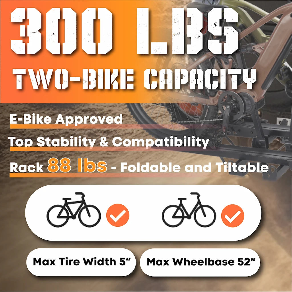 S2 Hitch Bike Rack weight and fit with step over and step thru bikes