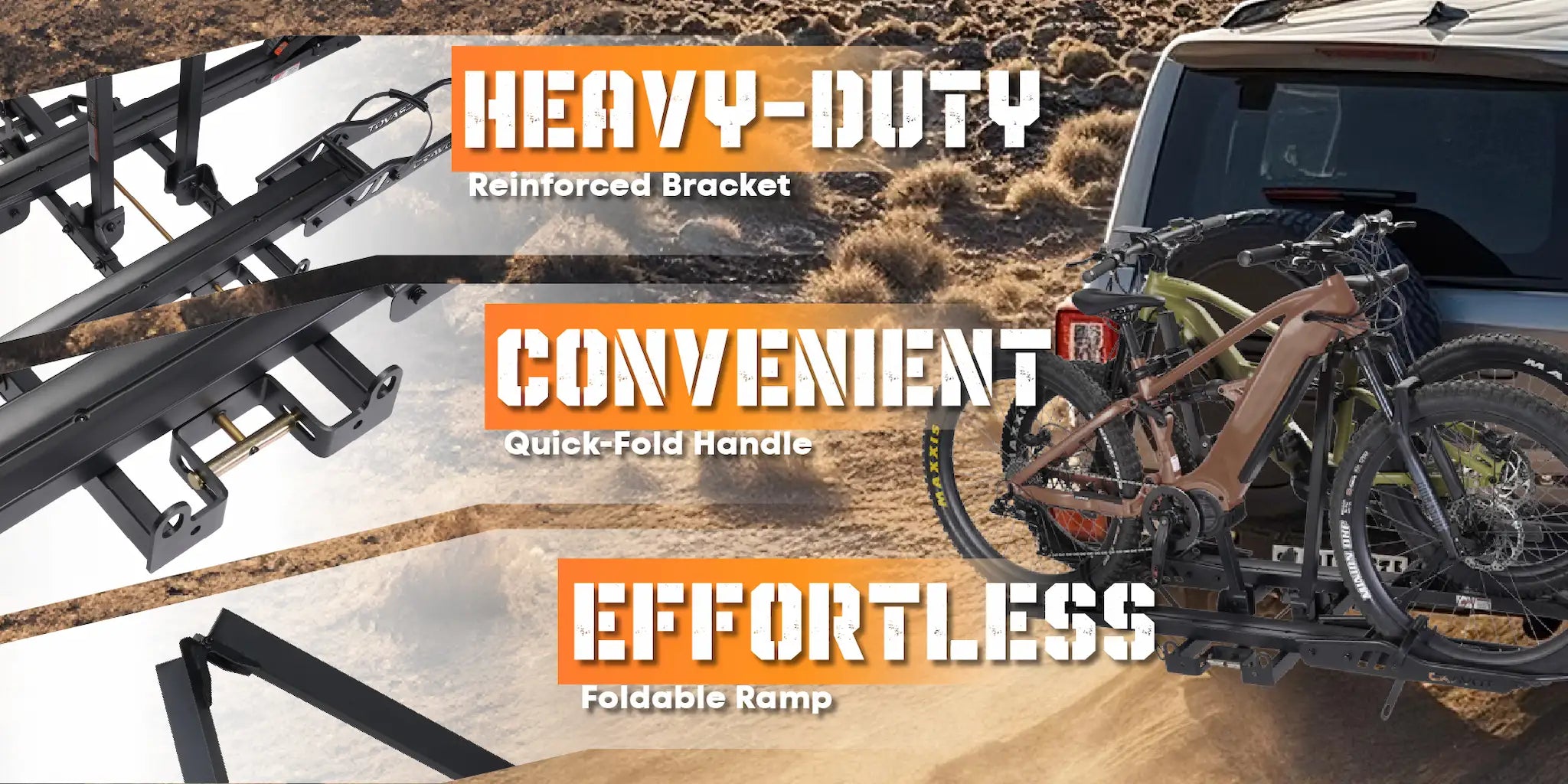 S2 Hitch Bike Rack with loading ramp