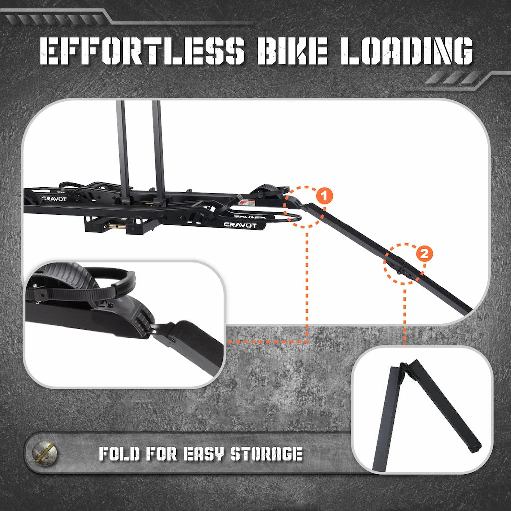 S2 Hitch Bike Rack with loading ramp