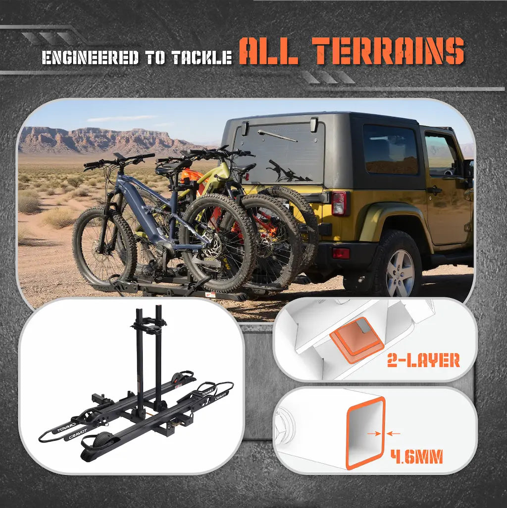 S2 Hitch Bike Rack enhanced material