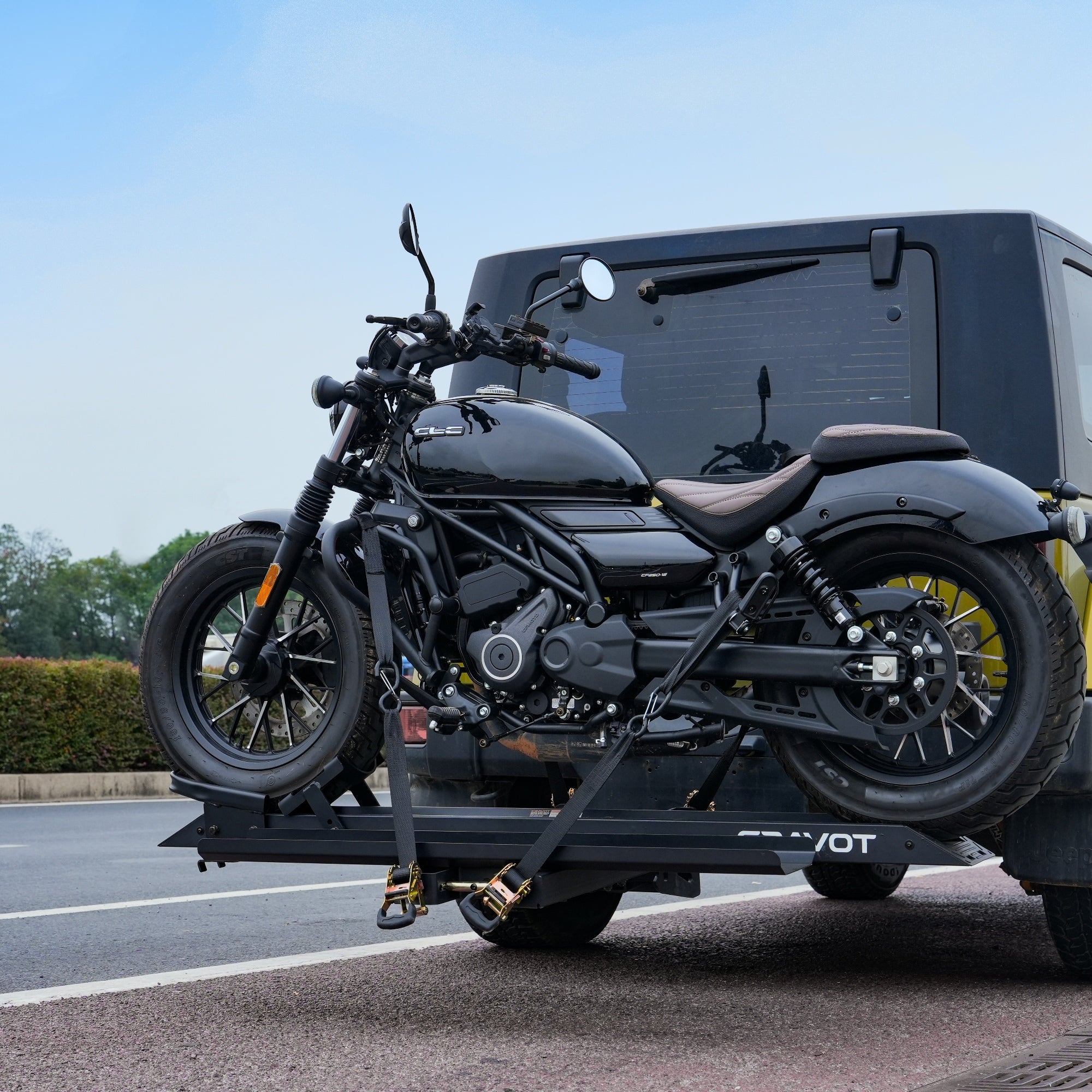 CRAVOT MotoRack M1/M1 Max Heavy Duty Foldable Hitch Motor Bike Rack