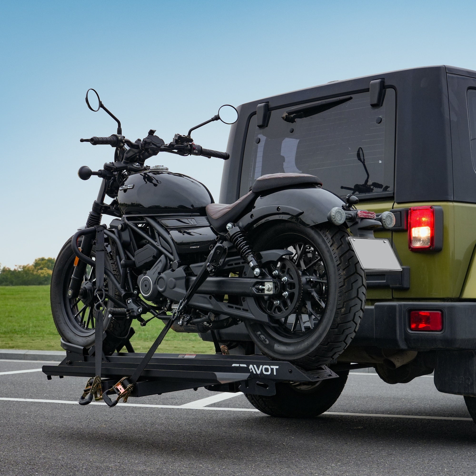 CRAVOT MotoRack M1/M1 Max Heavy Duty Foldable Hitch Motor Bike Rack