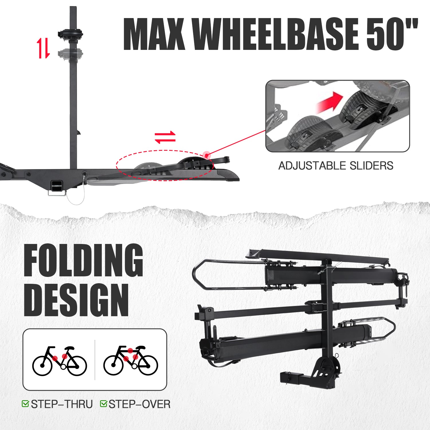 MATE R Hitch Mount Fat Tire E-Bike Rack