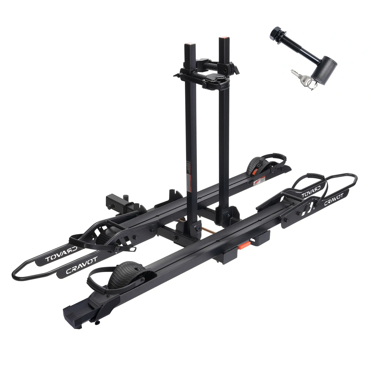 CRAVOT CyberRack S2 Evo Hitch Bike Rack Built-in Ramp, 2’’ Receiver, 300 LBS Capacity