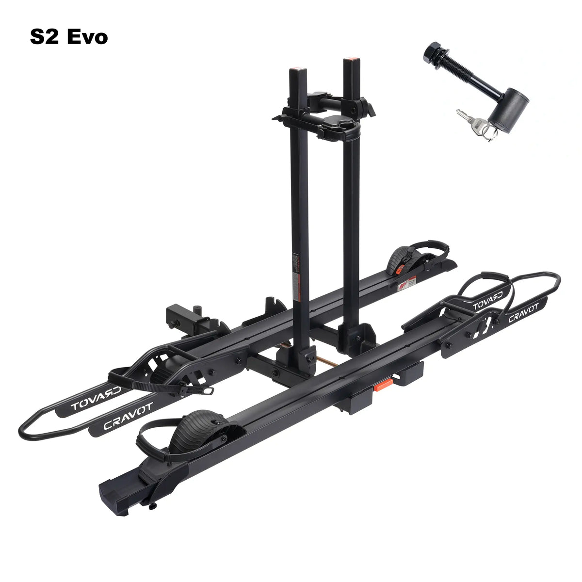 CRAVOT CyberRack S2 Hitch Bike Rack, 2’’ Receiver, 300 LBS Capacity