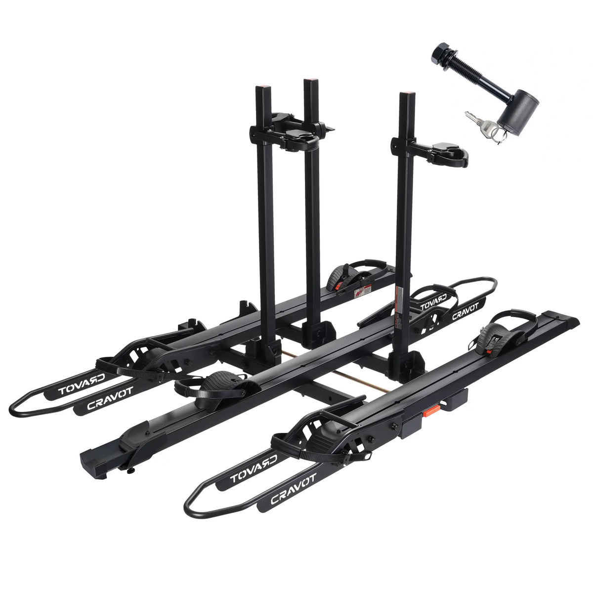 CRAVOT CyberRack S3 Evo Hitch Bike Rack Built-In Ramp, 2’’ Receiver, 300 LBS Capacity