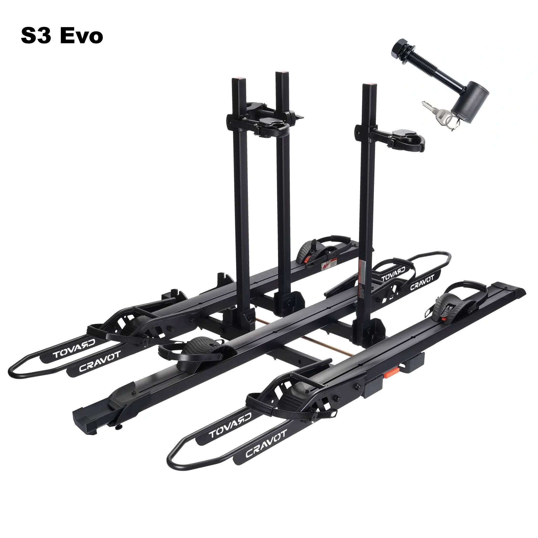 CRAVOT CyberRack S3 Hitch Bike Rack, 2’’ Receiver, 300 LBS Capacity