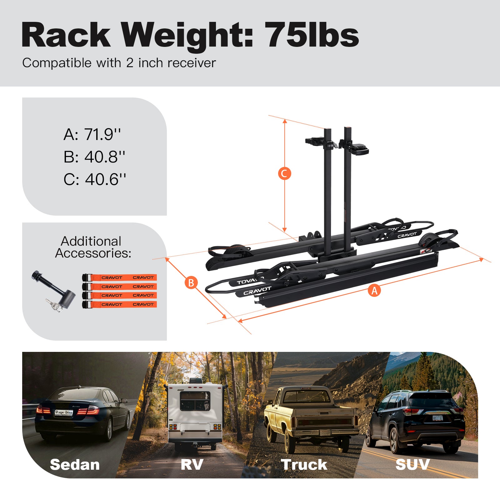 CRAVOT CyberRack E2 (25) Hitch Bike Rack