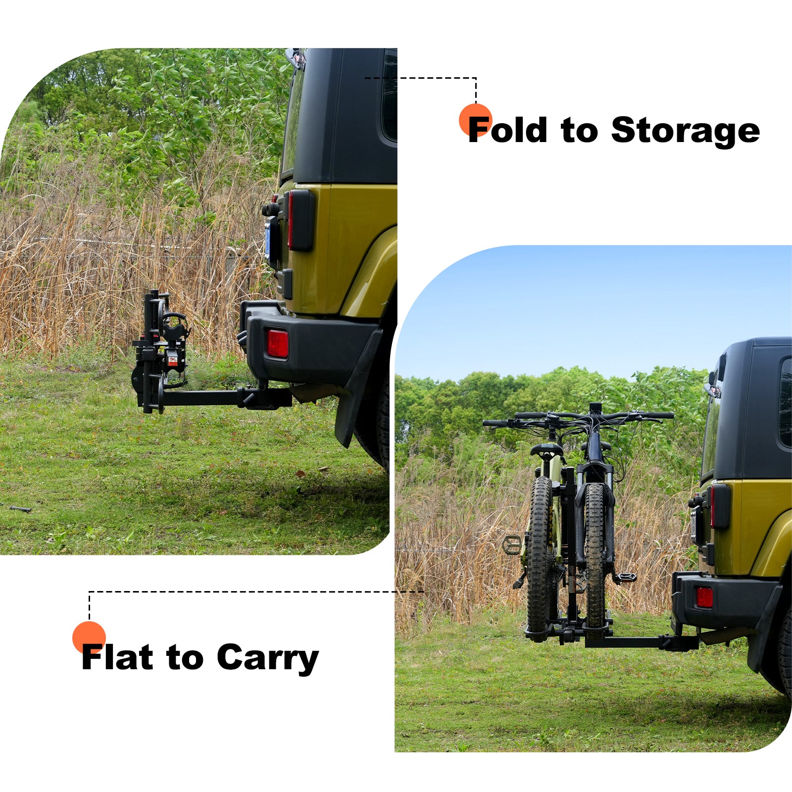 MagRack F2 Light Weight Foldable Hitch Bike Rack