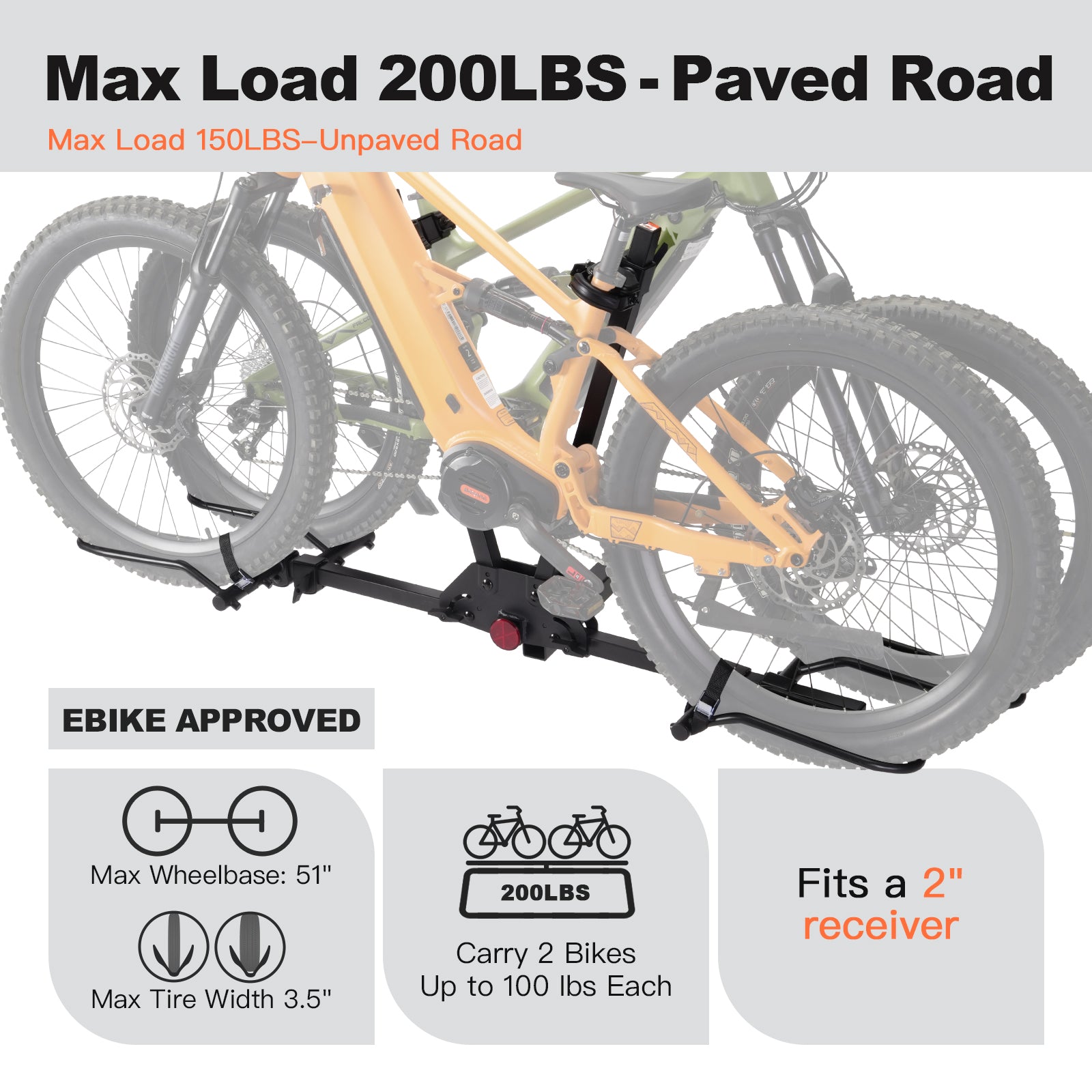 MagRack F2 Light Weight Foldable Hitch Bike Rack