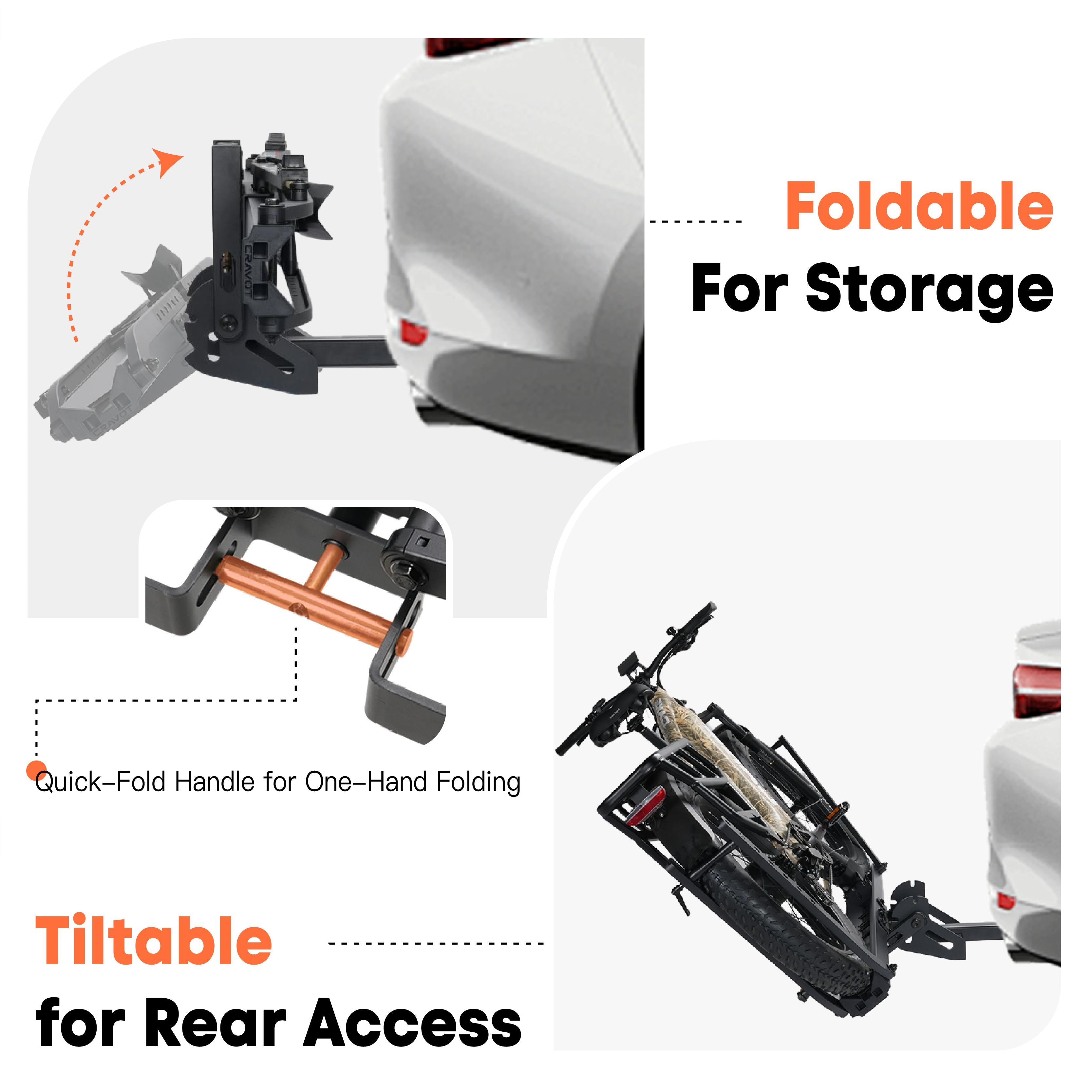 CRAVOT MagRack X1 MAX Foldable Hitch Bike Rack