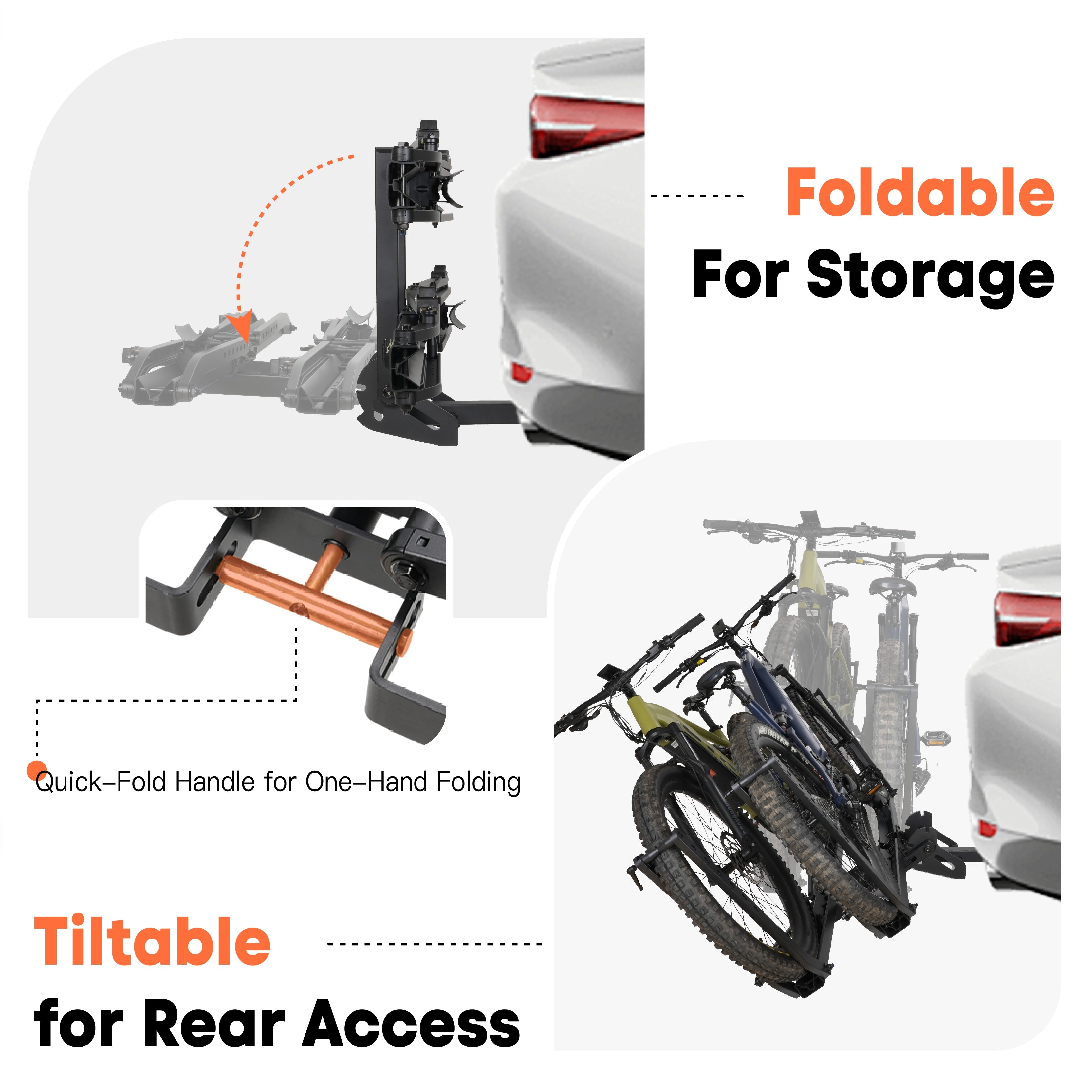 CRAVOT MagRack X2 Foldable 2-Bike Hitch Bike Rack