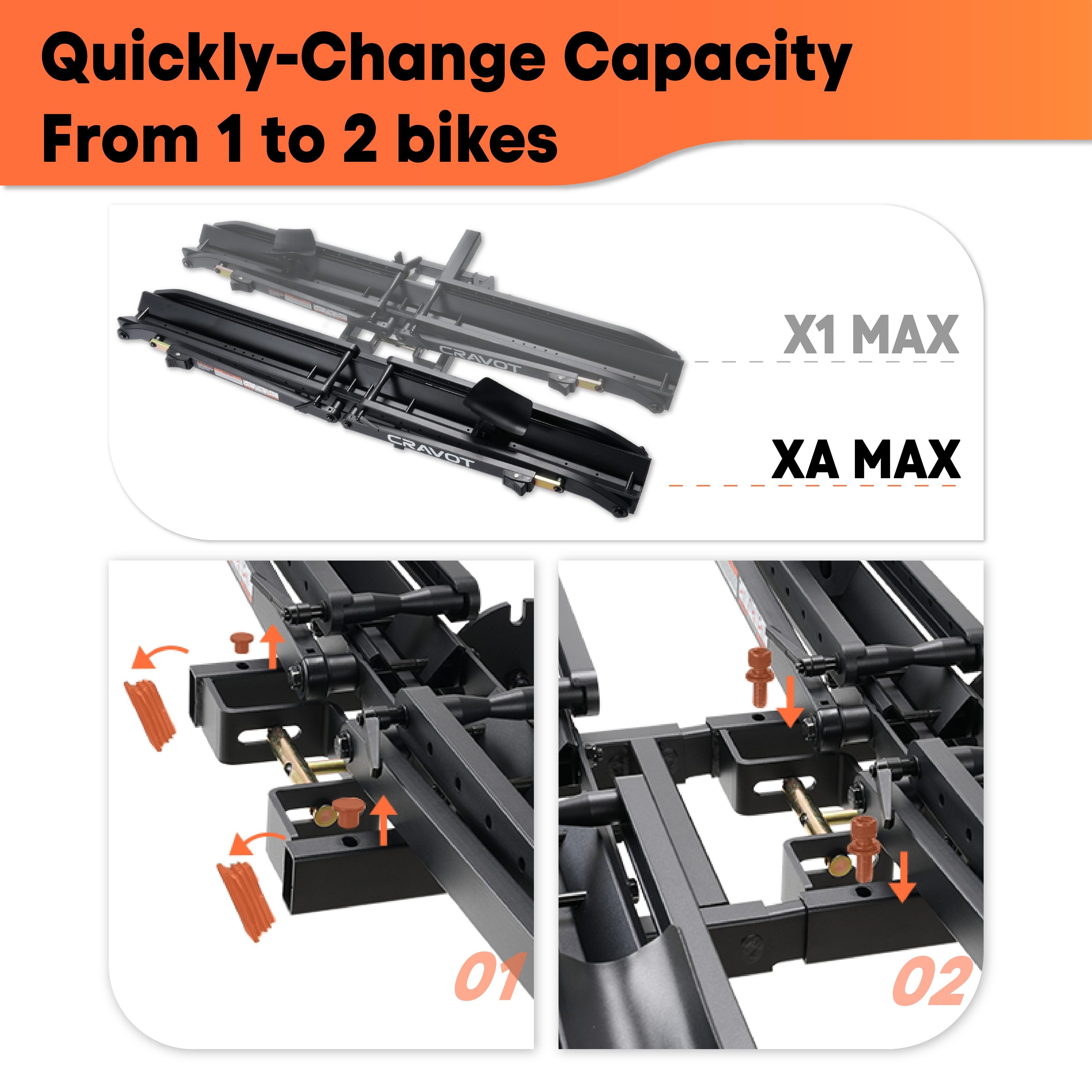 MagRack XA Max Extension | Fits MagRack X1 Max Hitch Bike Rack