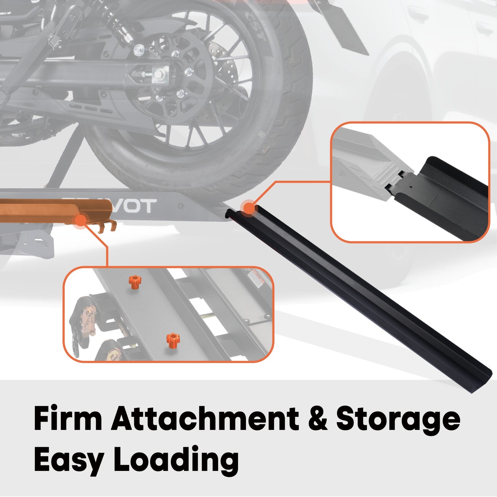 CRAVOT MotoRack M1/M1 Max Heavy Duty Foldable Hitch Motor Bike Rack