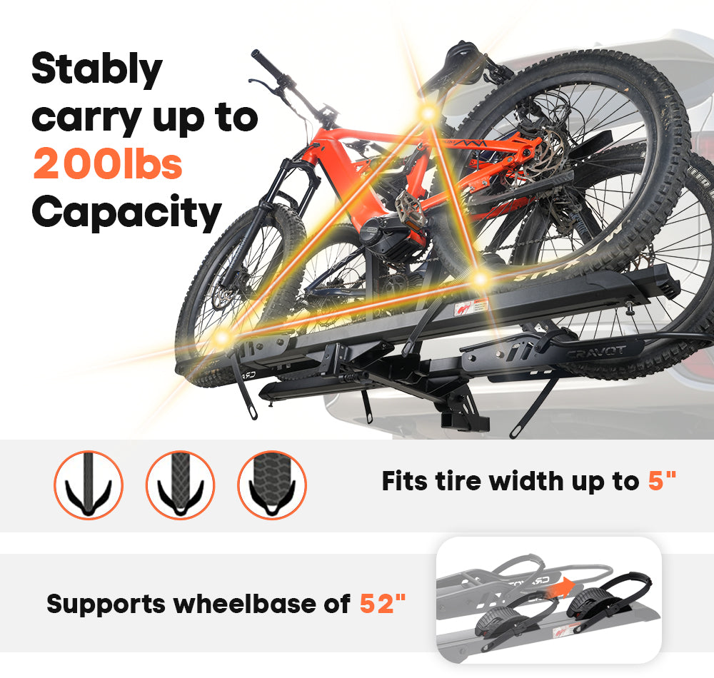 CRAVOT CyberRack R2 capacity and e-bike compatibility