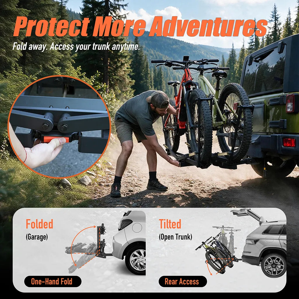 CRAVOT MagRack X2 Foldable 2-Bike Hitch Bike Rack