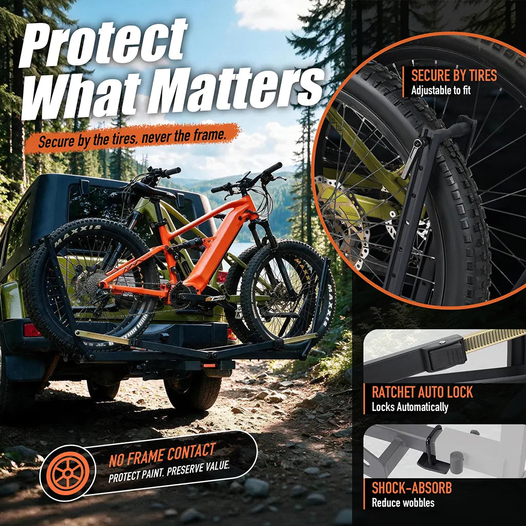 CRAVOT MagRack X2 Foldable 2-Bike Hitch Bike Rack