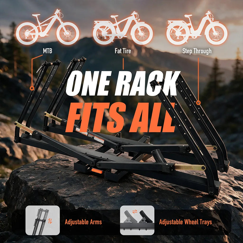 CRAVOT MagRack X2 Foldable 2-Bike Hitch Bike Rack