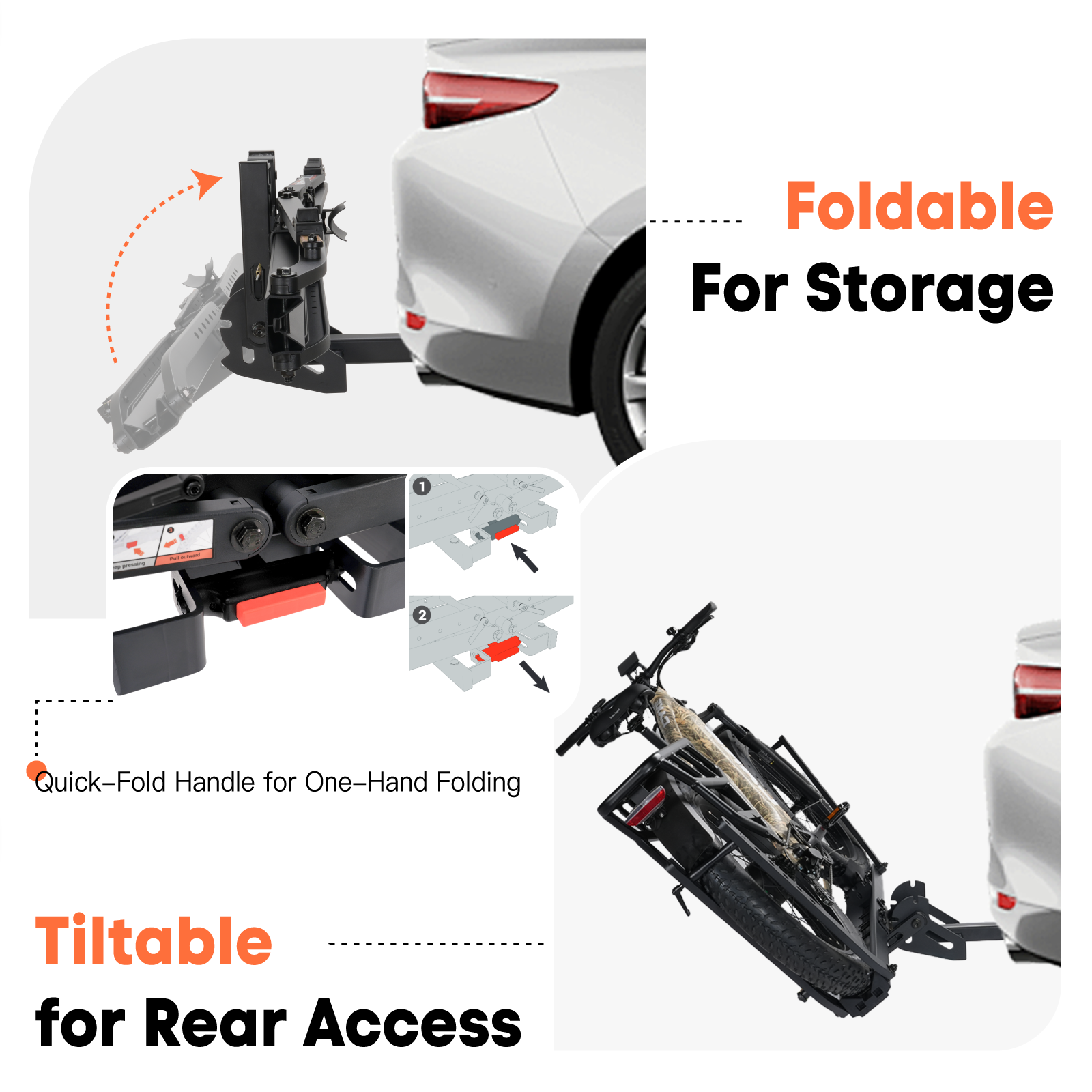 CRAVOT MagRack X1 MAX Foldable Hitch Bike Rack